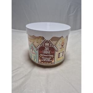 💥 Bath & Body Works White Barn SKI LODGE HOT COCOA CREAM 3 Wick Candle A3